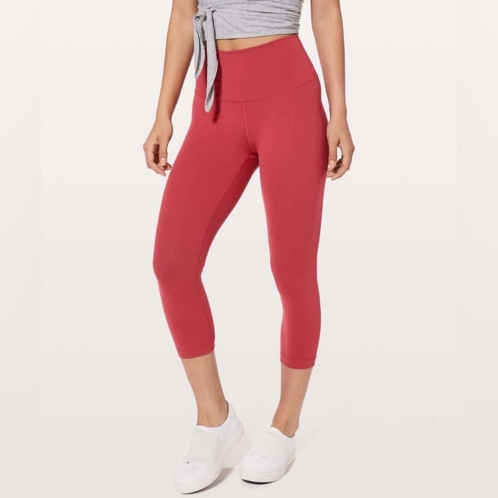 Lululemon Wunder Under Crop Legging Pant 21” Vintage Rose Size 4 – Like New - Picture 3 of 9